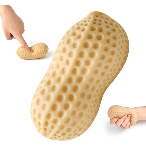 Squishy Aliment Mignon Forme, Squish-y Anti Stress, Squishy cacahuète, Jouet Sensoriel Anti-Stress Retour Lent, Cadeau Kawaii pour Enfant et Adulte, Jouet à Serrer en Forme de Cacahuète (1/5)