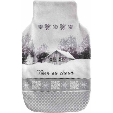 Housse bouillotte polaire 21x34 cm Chamonix chalet (1/3)