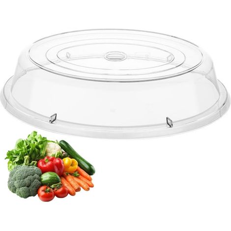 Couvercle micro-ondes sans BPA pour réchauffer les aliments, couvercle pour micro-ondes anti-éclaboussures de 24 cm – pour protéger les plats alimentaires, thermorésistant de -20 °C à (1/5)