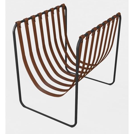 ABRATO Porte-revues en métal et cuir (1/5)