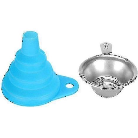 Accessoires pour imprimante 3D : entonnoir en silicone, passoire en métal, compatible SLA bleu