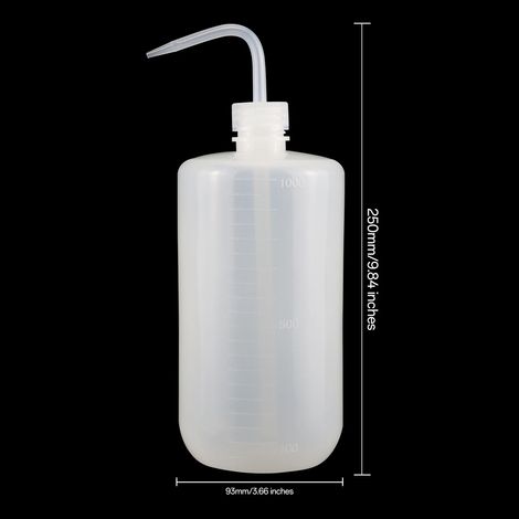Bouteille souple en plastique (1000 ml, 1 pièce) avec graduations, arrosoir blanc pour plantes d'intérieur, nettoyage et lavage. (1/5)
