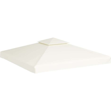 Recouvrement de remplacement d'auvent, Design moderne, Recouvrement pour Marquise, 310 g/m² 3x3m Blanc crème OIB9928E (1/5)
