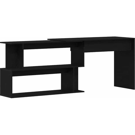 Maison Exclusive - Schreibtisch Schwarz Eichen-Optik 200 x 50 x 7
