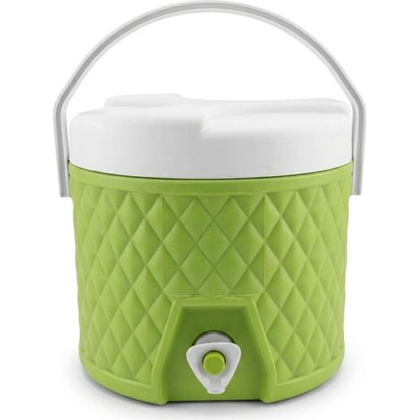 The-rmos Contenitore Termico 5 Litri per Liquidi Acqua Vino Bevande con Rubinetto Erogatore Manico borraccia Frigo Portatile Refrigerante Plastica Verde Celeste Arancio ideale per trasportare ghiaccio