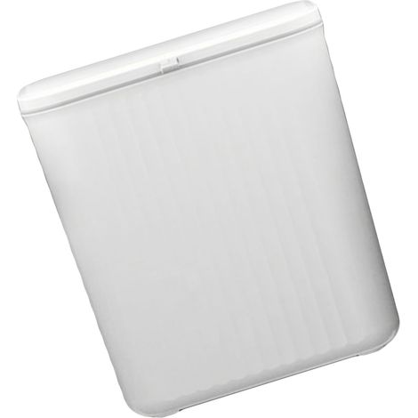 Poubelle murale avec couvercle coulissant, petite poubelle de cuisine pour chambre ou salle de bain, 9 L, blanche