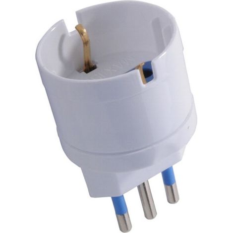 Adaptador 10A+T Schuko Blanco Syntesy 00351