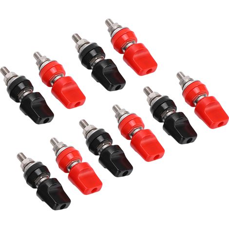 Lot de 5 Bornes de Liaison M6 J.50019(1) en Laiton avec Douille 4mm pour Instruments Électroniques (1/5)