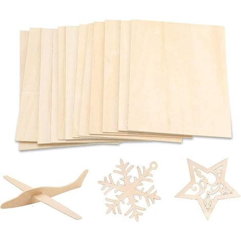 8 piezas 200 x 200 x 2 mm hojas de madera de balsa hojas de balsa finas panel de contrachapado sin acabado para bricolaje casa de madera avión barco modelo de barco proyectos (1/5)