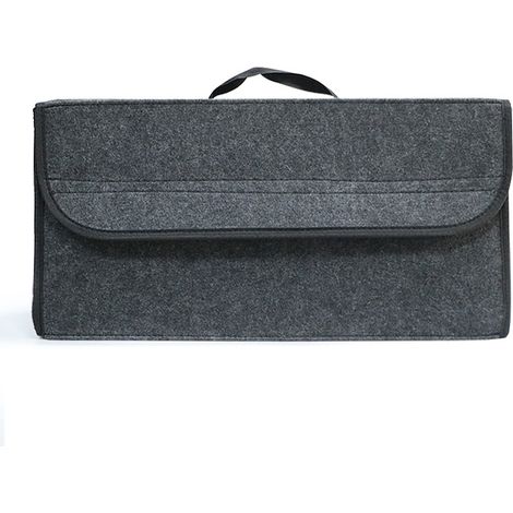 Borsa portaoggetti pieghevole in feltro antiscivolo per bagagliaio auto, per attrezzi e riordino degli interni, adatta a tutti i veicoli (grigio)