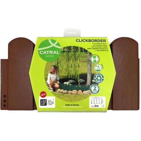 PACK 5 BORDOS TABLA ECOLOGICO CLICKBORDER MARRON 40X20 CM (1/4)