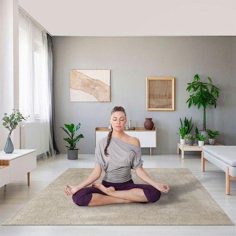 Wohnzimmerteppich modernes antistatisches Anti-Stress Design-Teppich Milano CRE101 Größe: 160 x 230 (1/3)