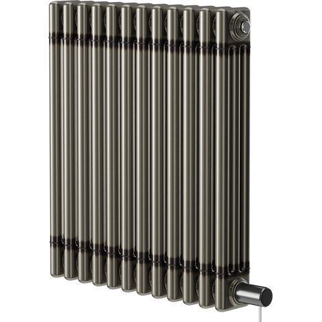 Colosseum Raw Metal 600mm x 554mm Horizontal Electric Triple Column Radiator (1/5)