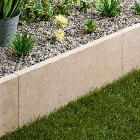 Bordure de jardin Pierre d'Egypte Beige 60x30x3 cm (à l'unité) - RO'MA NATURE