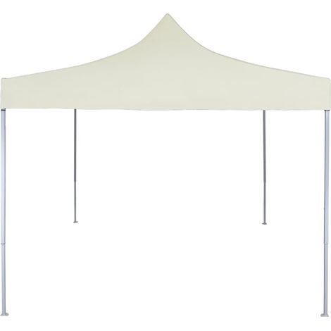 vidaXL Gazebo Professionale Pieghevole 2x2 m in Acciaio Crema