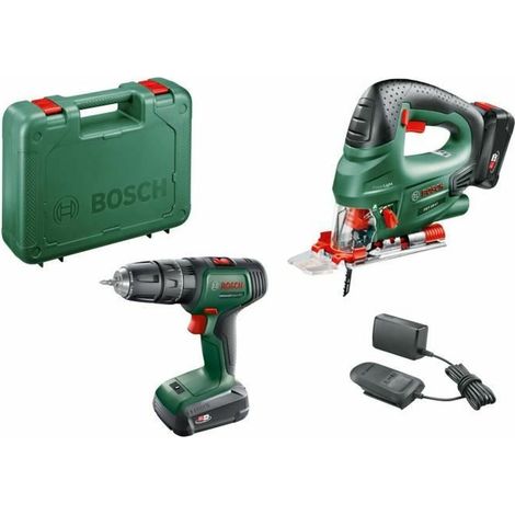 Taladro percutor Universal Impact 18V 2x2Ah + Sierra de calar BOSCH 18V - 06039D410B (1/5)