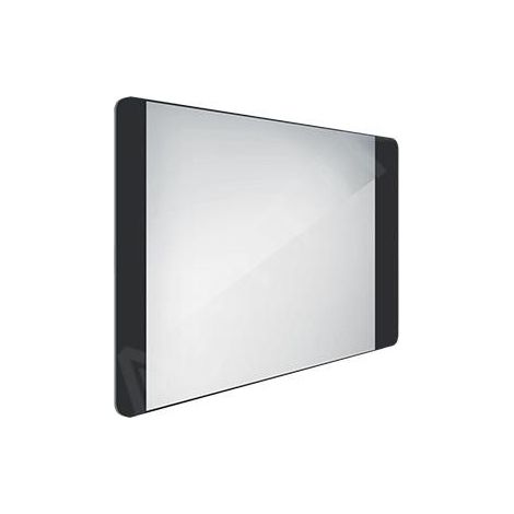 Nimco - Miroir avec éclairage LED, 80x60 cm, aluminium/noir ZPC 42003-90 (1/5)