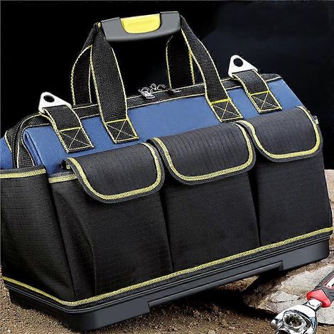 Sacs à outils multifonctionnels en tissu Oxford, sacs d'électricien, sacs de rangement imperméables et résistants à l'usure de grande capacité ( ) (1/5)