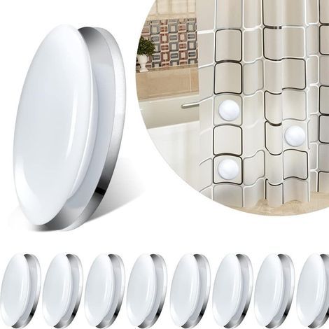 Set of 8 pairs of magnetic shower curtains - Magnetic shower curtain weights - Magnets at the bottom - Outdoor shower curtain weights (1/5)