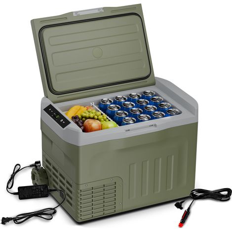 Klarstein PolarForce frigo portatile a compressore da 30 litri Pannello LCD Illuminazione Fuoristrada Protezione batteria 12V/230V