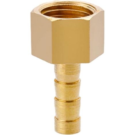 Raccord cannelé en laiton 1/2", filetage femelle, épisseur de métaux, barbillons, raccord tuyau, connecteur adaptateur pour air, eau, huile (épaisseur 8 mm) Filetage Femelle G1/4 6MM (1/5)