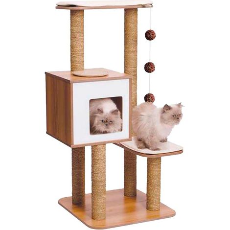 cat-it Design Katzenbaum Weiß Kompakt und Komfortabel