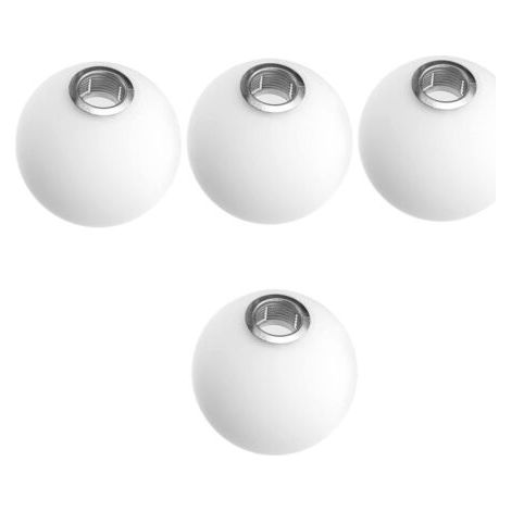 QORVA-4 Pièces Globe Abat-jour en Verre avec Couvercle - Lampe Moléculaire G9 Blanche pour Lustre et Bureau(10 x 10 cm)