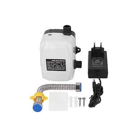 Pompe de Surpression Automatique 180W DN15 Pompe Intelligente Start/Stop à Faible Bruit avec Protection Basse Pression pour Évier Douche DC24V avec Adaptateur AC 100-240V Prise EU (1/5)