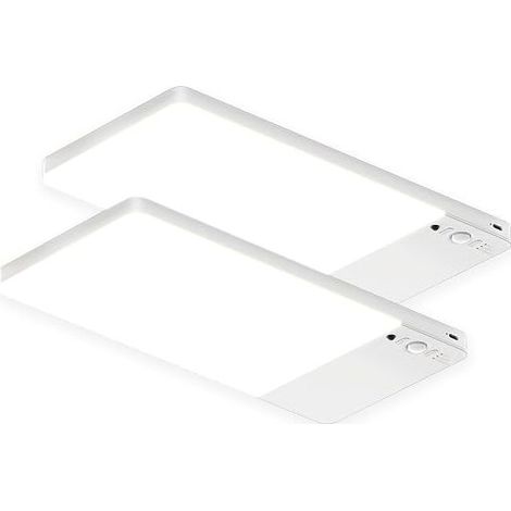 Rechargeable Motion Sensor Ceiling Light, Battery-Powered Closet Light, Wireless LED Ceiling Light, for Bathroom, Pantry, Garage, Remote Control (1/5)