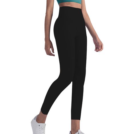 Leggings Yoga - Taille Haute - Compression Douce - Coupe Longue Cheville - Nylon Élasthanne - Pour Femme - 1 Pièce (1/5)