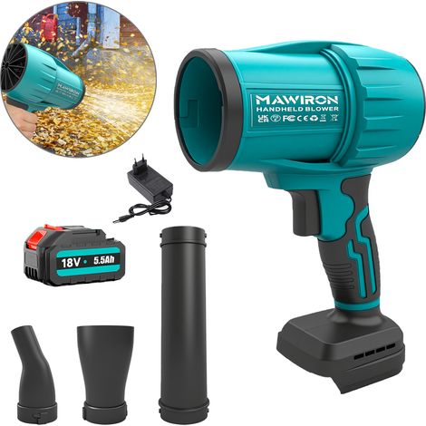 Laubbläser: Akku-Laubbläser für Garten, Einfahrt, Sand und Autotrocknung – Hohe Drehzahl von 800.000 U/min mit ergonomischem Griff für einfache Bedienung