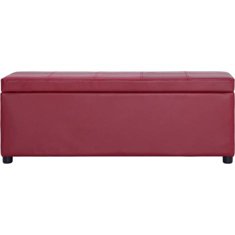 Maison Exclusive - Bank mit Staufach 116 cm Weinrot Kunstleder