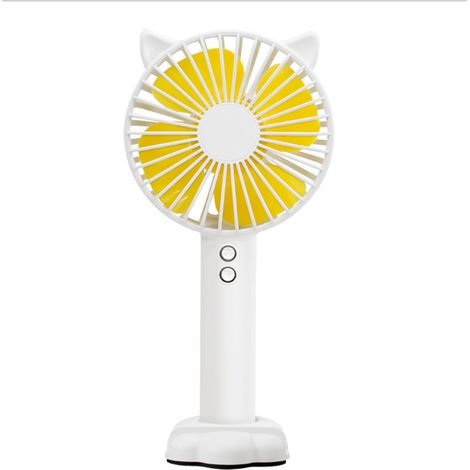 1 Ventilateur portable, base amovible, support téléphone, batterie rechargeable, 3 vitesses, bureau extérieur (1/5)