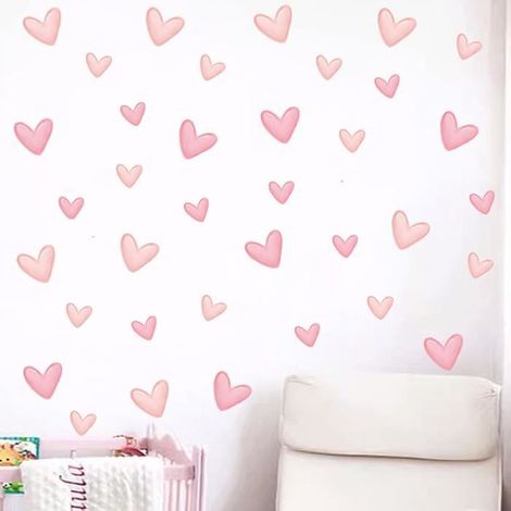 Stickers Muraux Enfant Sticker mural rose aimer rose pour Chambre filles,60PCS (1/4)