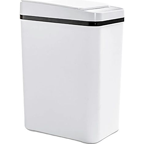 Poubelle automatique, fonctionnement sans contact, design écologique, Blanc-12L (1/2)