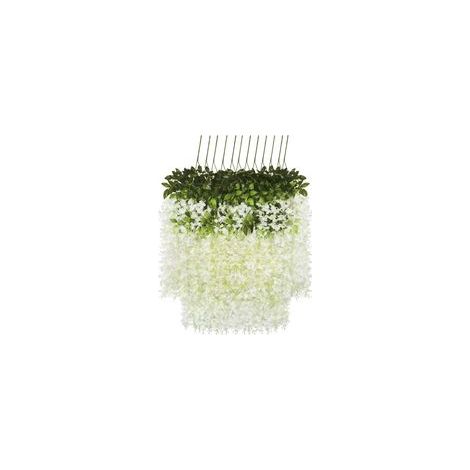 12 Pièces Fleurs Artificielles Fausses Glycines, Fausses Plantes Artificielles Suspendues en Plastique Décoration de Mariage Maison Fête Bureau Hôtel Rebord de Fenêtre Blanc (110 cm)