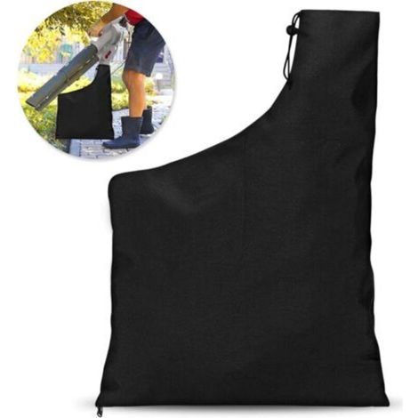 Sac de Rangement pour Souffleur de Feuilles Sac de Collecte de Remplacement pour Souffleur Sac de Rangement à Fermeture Éclair Pour Souffleur de Feuilles Jardin Pelouse Cour,Noir (1/5)