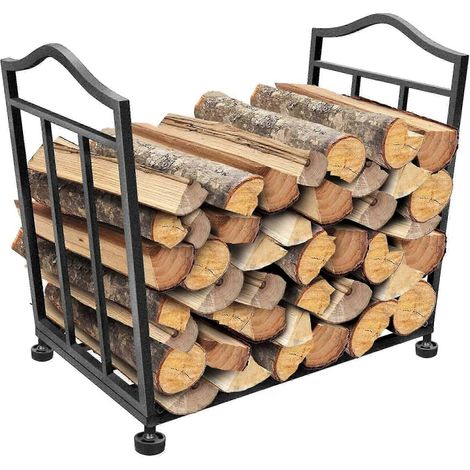 Râtelier à bûches pliable antirouille, charge 27 kg, sans installation, rangement bûches intérieur et extérieur (1/5)