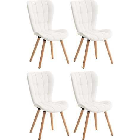 Juego de 4 silla de comedor Elda Blanco (1/5)