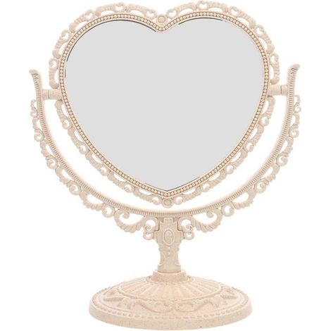 Miroir Cosmétique Simple Classique,Tablette De 8 Pouces Miroir Cosmétique Pivotant Double Face Avec Grossissement (Forme De [BI185] (1/5)