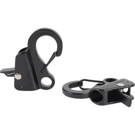 Set mit 2 Schnellverschluss-Bootsfenderbefestigungen, Edelstahl, für Seile mit einem Durchmesser von 9,5 bis 15,9 mm (3/8 bis 5/8 Zoll), schwarz. (1/5)