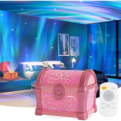 Filiyano – lampe LED et minuterie – Projecteur d'aurores boréales avec lampe LED et minuterie, 8 couleurs, 4 modes, décoration féérique pour chambre (1/5)
