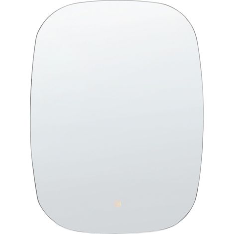 LED-Badezimmer-Spiegel BERGERAC 58 cm 78 cm Silber