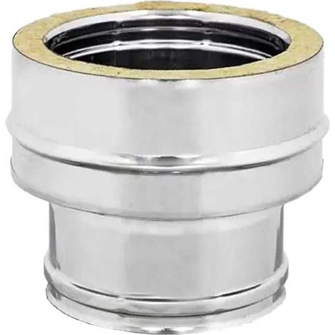 RACCORDO PER CALDAIA INOX DA DOPPIA PARETE A MONOPARETE 150 F x 200 M - 150 F mono