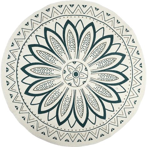 Tapis de salon rond PATIO motif mandala (1/4)