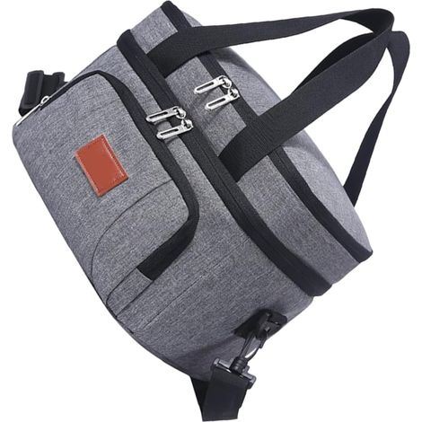 Sac isotherme de transport de repas (1 pièce) - Boîte à lunch isotherme de qualité supérieure pour activités de plein air - Grande capacité de stockage des aliments - Couleur grise - Design réutilisab (1/5)