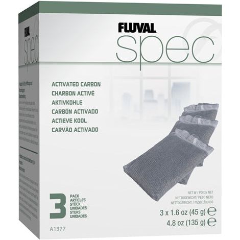 Carbón para acuarios Fluval Flex, Spec, Evo - Pack de 3