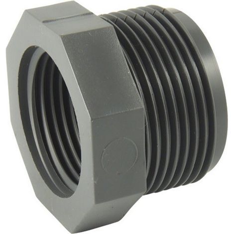 Raccord PVC pression – Réduction simple à visser MF 1''-3/4'' – Pression maxi 16 bars – Pour installations plomberie fiables 2pcs