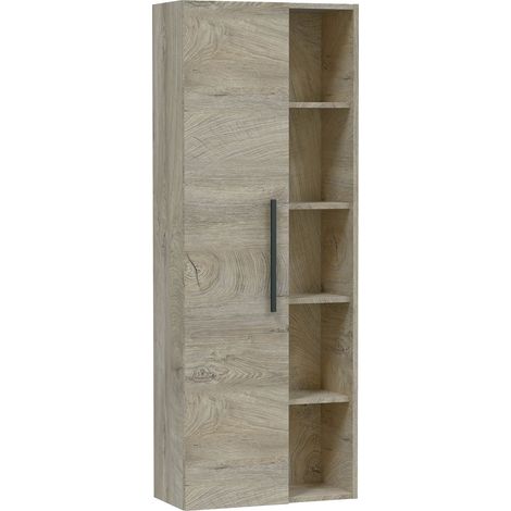Armario de baño Alise 1 Puerta 5 Huecos, Acabado en Color Alaska (1/5)