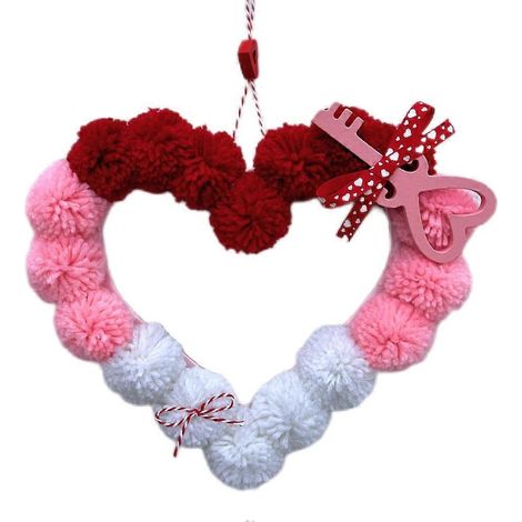 Liebe Valentinstag Fellball Girlande Plüsch Liebesdekoration C--